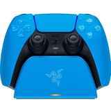 Razer Quick Charging Stand Blue - Snellader voor DualSense draadloze controller voor PS5 (Gebogen ontwerp met draagframe, Bediening met één hand, USB-voeding) Blauw