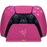 Razer Quick Charging Stand Pink - Snellader voor DualSense draadloze controller voor PS5 (Gebogen ontwerp met draagframe, Bediening met één hand, USB-voeding) Roze