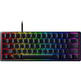 Razer Huntsman Mini (Red Switch) - Kompakte 60% Gaming Tastatur (Lineare Optische Switches, Doubleshot PBT-Tastenkappen, Abnehmbares USB-C Kabel) QWERTY US-Layout | Schwarz