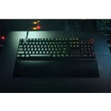 Razer Huntsman V2 analoog, optisch gaming-toetsenbord praktisch zonder latentie (polssteun, toetsen, 4 mediatoetsen, PBT-toetsen, doubleshot-toetsen) AZERTY-toetsenbord, zwart