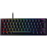 Razer Huntsman Mini (Red Switch) – compact gaming-toetsenbord (60% compact toetsenbord met lineaire opto-mechanische schakelaars, PBT-toetsen, afneembare USB-C-kabel) toetsenbord AZERTY, zwart