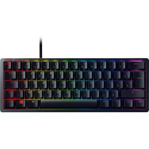 Razer Huntsman Mini (Red Switch) – compact gaming-toetsenbord (60% compact toetsenbord met lineaire opto-mechanische schakelaars, PBT-toetsen, afneembare USB-C-kabel) toetsenbord AZERTY, zwart