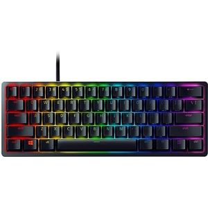 Razer Huntsman Mini (rode schakelaar) - 60% compact gamingtoetsenbord (lineaire optisch-mechanische schakelaars, dubbele PBT-toetsdoppen, afneembare USB-C-kabel) UK Layout | Zwart
