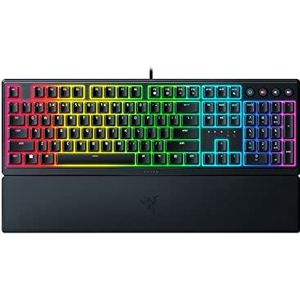 Razer Ornata V3 RGB Low Profile Gaming-toetsenbord met gemechaniseerd membraan (UV-gecoate toetsafdekking, soft-touch magneetpalensteun, 10 Razer Chroma RGB verlichtingszones) UK-Layout