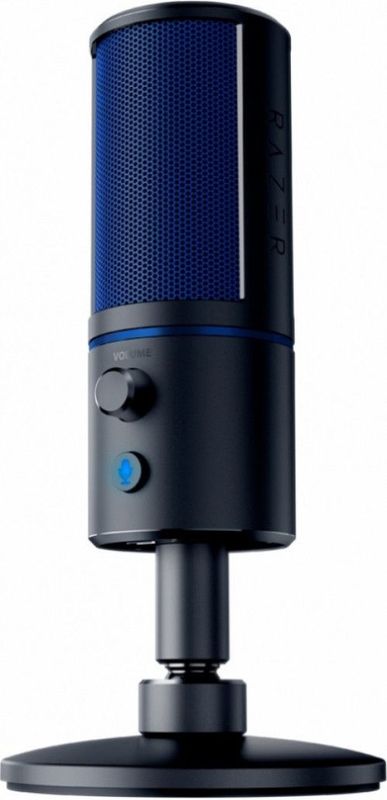 Razer Seiren X voor PlayStation - USB condensator streaming microfoon - compatibel met PS4, PS5 en PC, nul latentie monitoring (geïntegreerde schokabsorptie standaard) Zwart