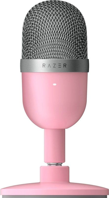 Razer Seiren Mini (Quartz) - USB Kondensator-Mikrofon für Streaming (Kompakt mit Supernieren-Richtcharakteristik, neigbarer Ständer, Integrierter Schockdämpfer) Pink