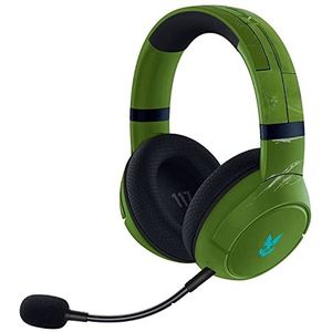 Razer Kaira Pro Halo Infinite draadloze gaming-headset voor Xbox Series X/S + Xbox One + PC + Bluetooth (draadloos, titanium drivers, supercardioïde microfoon) zwart/groen