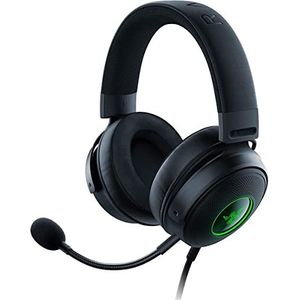 Razer Kraken V3 - Bedrade USB Gaming Headset met Razer Chroma RGB (TriForce 50 mm drivers, THX Spatial Audio, HyperClear Cardioid Mic, Chroma RGB) Zwart