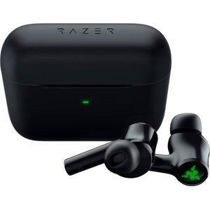 Razer Hammerhead True Wireless (2nd Gen) - Draadloze oordopjes met lage latentie en Chroma RGB-verlichting (Actieve ruisonderdrukkingstechnologie ANC, Gamingmodus met lage latentie 60 ms) Zwart
