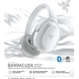 Razer - Barracuda - Koptelefoon - Wit - Draadloos - Ruisonderdrukkende Microfoon