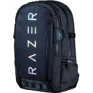 Razer Rogue V3 rugzak (15,6 inch) - compacte reisrugzak (vak voor laptops tot 15 inch, slijtvast, buitenhoes van polyester) zwart/chroom