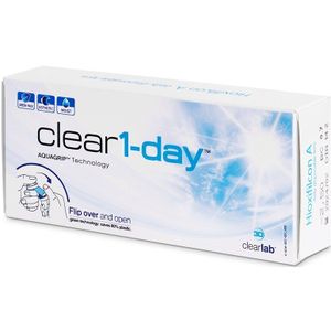 Clear 1-day (90 lenzen) - daglenzen, sferische en asferische sport, Hioxifilcon A