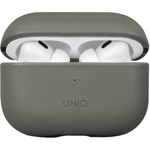 Uniq - Terra - Hoesje - Echt Leer - Zwart - Voor Apple AirPods