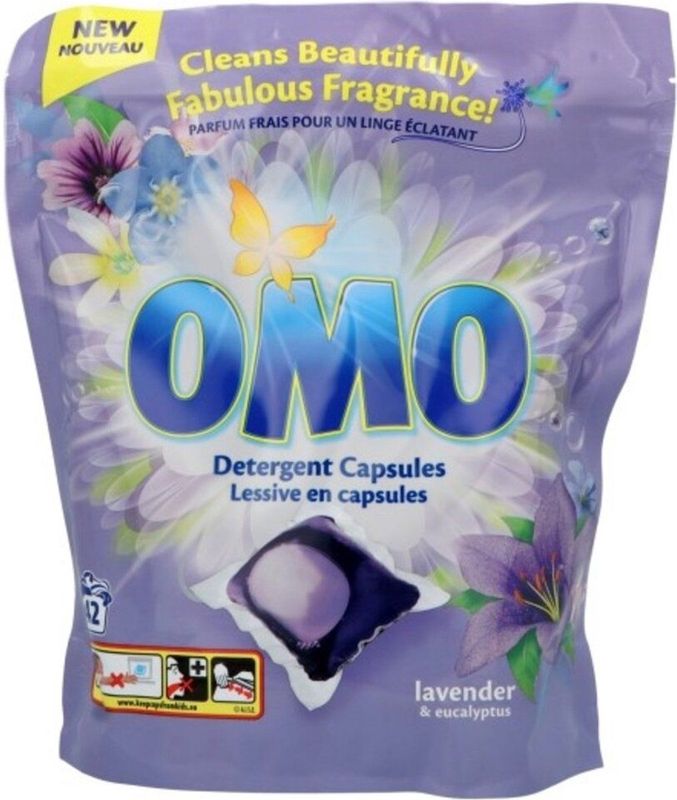 Omo - Wascapsules - Lavendel - Vloeibaar Wasmiddel - 20 Stuks
