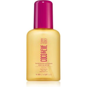 Coco & Eve Sunny Honey Tan Boosting Anti-Aging Body Oil SPF 30 Beschermende Olie voor Snellere Bruining tegen Huidveroudering SPF 30 150 ml