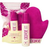 Coco & Eve Sunny Honey Ultimate Glow Kit zelfbruinende mousse met handschoen Dark