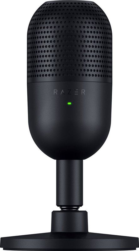 Razer Seiren V3 Mini - Ultrakompaktes USB-Mikrofon (14mm Supernieren Kondensatormikrofon, Tap-to-Mute-Sensor mit LED-Anzeige, integrierter Stoßdämpfer, Plug-and-Play Design) Schwarz