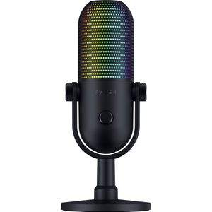 Razer Seiren V3 Chroma USB-microfoon RGB met Tap-to-Mute (een verlichting die reageert op stream en spel, supercardioïde elektrostatische microfoon, digitale versterkingsbegrenzer en schokdemper),