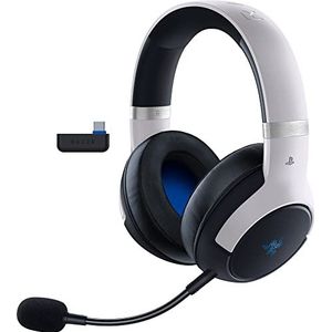 Razer Kaira Pro HyperSpeed – draadloze gaming-hoofdtelefoon, haptisch, multiplatform (draadloos, HyperSense haptisch, 50 mm titanium luidsprekers), zwart/wit