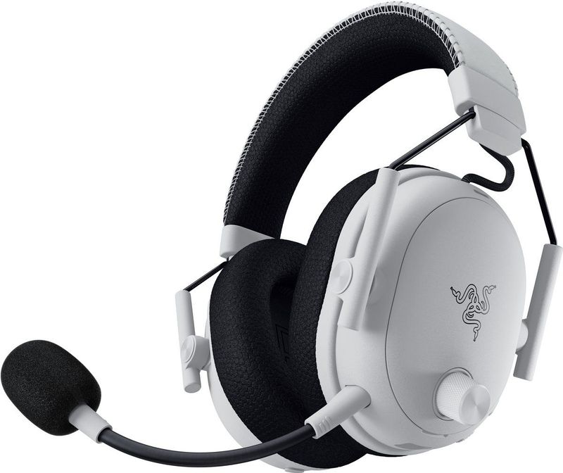 Razer - BlackShark V3 Pro - Draadloze Hoofdtelefoon - Wit - Actieve Annulering - 50 mm Luidsprekers