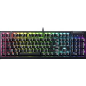 Razer BlackWidow V4 X - Mechanisch gametoetsenbord met Razer Chroma RGB (Mechanische Razer Green Switches, 6 speciale macrotoetsen, Doubleshot ABS keycaps) QWERTY US-indeling | Zwart