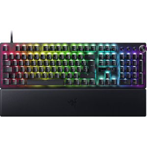 Razer Huntsman V3 Pro (analoger Schalter) – Optische Gamer-Tastatur (Schnellspanner, analoger Schalter einstellbar von 0,1 bis 4,0 mm, PBT Doubleshot-Tasten) AZERTY-Tastatur, Schwarz Fr Layout