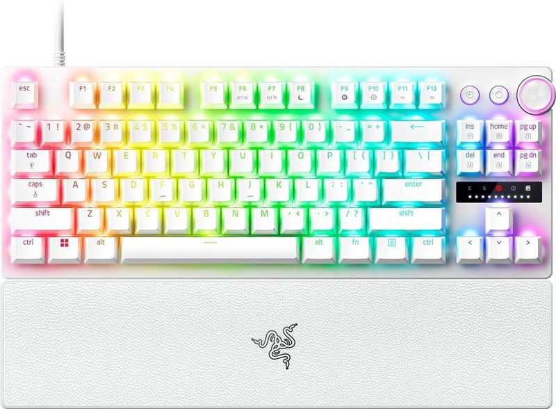 Razer - Huntsman V3 Pro Tenkeyless - Gaming Toetsenbord - Wit - Optische Switches - RGB