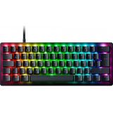 Razer Huntsman V3 Pro Mini - Analoog optisch E-Sport-toetsenbord in 60% formaat Snap Tap & Rapid Trigger (snel-vuurmodus, multifunctionele toetsen, Doubleshot PBT-keycaps) DE-lay-out | zwart