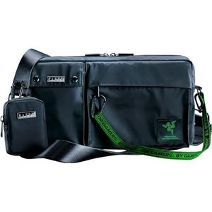 Razer Xanthus Crossbody-tas - Streetwear crossbody-tas (geschikt voor de meeste gaming-handhelds en mobiele controller, waterafstotende afwerking, afneembaar mini-zakje voor oortelefoons), zwart
