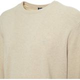 Sergio Tacchini - Wollen Trui - Beige - Met Geribbelde Boorden en Zichtbaar Logo