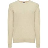 Sergio Tacchini - Wollen Trui - Beige - Met Geribbelde Boorden en Zichtbaar Logo