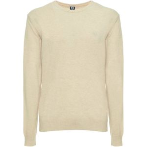 Sergio Tacchini - Merino Wollen Ronde Hals Trui - Beige - Heren