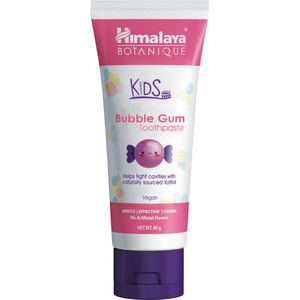 Himalaya Botanique Kids Toothpaste, Bubble Gum Flavor to Reduce Plaque and Keep Kids Brushing Longer, 80 g