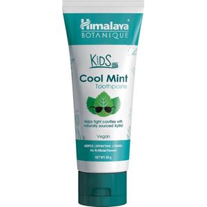 Himalaya Botanique Kids Toothpaste, Cool Mint Flavor to Reduce Plaque and Keep Kids Brushing Longer, 80 g (1 PACK)