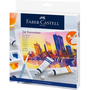 24 FABER-CASTELL Aquarellfarben farbsortiert 24 x 9,0 ml