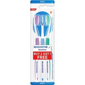 Sensodyne Sensitive Tandenborstel - 2 + 1 Borstels