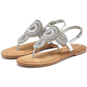 Lascana - Sandaal - Oudroze - Glitter-Look - Zachte Leren Binnenzool