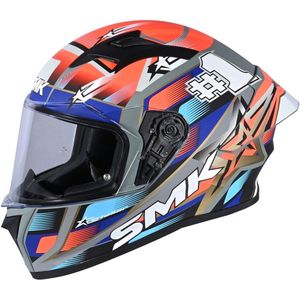 SMK - Stellar Uno - Integraalhelm - Rood Blauw - Polycarbonaat