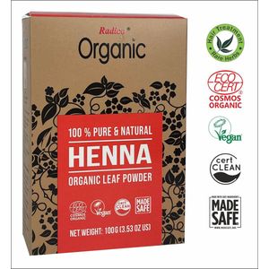 Radico - ORGANIC HENNA - Haarverf - Rood - 100% Natuurlijke BIO