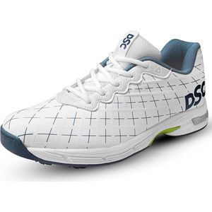DSC - Biffer 22 - Cricket Schoenen - Wit en Blauw - Kunstleer - Rubber Zool
