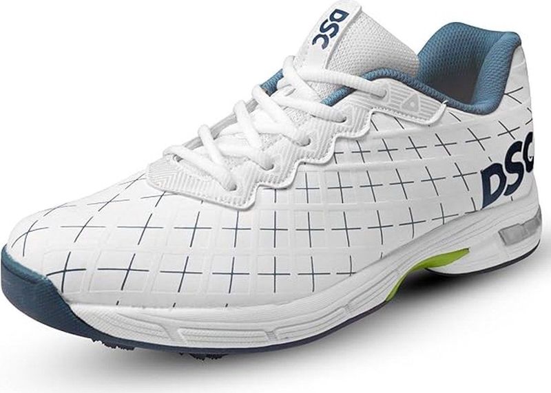 DSC - Biffer 22 - Cricket Schoenen - Wit en Blauw - Kunstleer - Rubber Zool