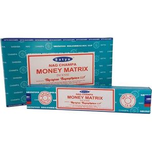 Satya Nag Champa Wierookstokjes Money Matrix, 15 g, 12 Stuk