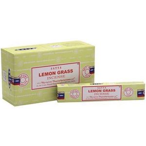 Satya Lemon Grass - Citroengras - wierookstokjes - 12 doosjes van 15 gram