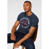 H.I.S Rundhalsshirt, Kurzarm, schmale Passform, mit Print, Rundhals, aus Baumwolle