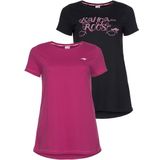 KangaROOS Longshirt, (Packung, 2 tlg., 2er-Pack), Kurzarm, figurumschmeichelnde Passform