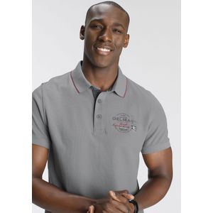 DELMAO Poloshirt, Kurzarm, mit Rippbündchen, Polokragen