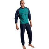le jogger® Pyjama »Schlafanzug für Herren im Doppelpack«, (Packung, 4 tlg., 2 Stück), in langer Form mit aufgesetzten Streifen