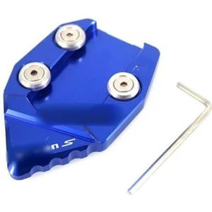 Zijbeugel Voor KA-WASAKI Voor Vulcan S VN650 VN 650 2015-2018 2016 Motorcycle CNC Kickstand Voet Side Stand Extension Pad ondersteuning Plaat Vergroten (Kleur : Blue)
