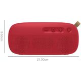 NewRixing NR-4012 TWS Fresh Style Splashproof Mesh Bluetooth Speaker with Leather Buckle(Green)