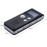 SK-012 16GB USB Dictafoon Digitale Audio Voice Recorder met WAV MP3-speler Var Functie (Zwart)